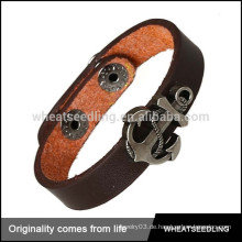 Echtes Leder Gürtelschnalle Leder Armband Herren Armbänder